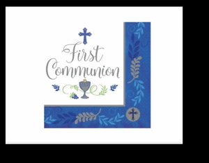 First Communion Day Boy Lunch Napkins 36Ct