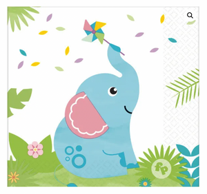 Hello Baby Shower Jungle Animals 16 Ct Beverage Napkins