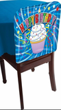 Happy Birthday Cupcake Chair Cover Party Decor Decoration 19” X 15” Birthday