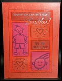 Happy Valentine's Day Brother Greeting Card w/Envelope