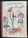 For Daughter & "Son" Valentine's Day Greeting Card w/Envelope