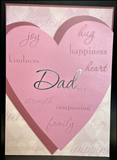 For Dad on Valentine's Day Greeting Card w/Envelope