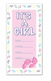 Baby Shower It's a Girl All-Weather Door Sign Plastic 60" x 30" Announcement