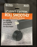 5 pc Set LAMINATE FLOOR HARD WHEELS CASTERS FOR CHAIRS CHAIR MATS OR CARPETS