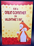 For Godfather Valentine's Day Greeting Card w/Envelope