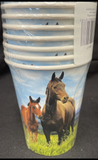 Horse and Pony 9 oz Hot/Cold Paper Cups 8 Pack Western Birthday Tableware