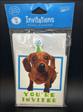 8 Cards - 8 Envelopes “You’re Invited” Puppy Party Invitations