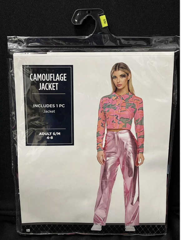 Pink Camouflage Jacket Woman’s Costume (Adult S/M)