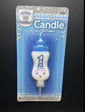 Happy 1st Birthday Blue Baby Bottle Candle By Forum Novelties