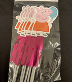 Peppa Pig Confetti Nick Jr Cartoon Kids Birthday Party Favor Toy Plastic 8 Wands