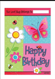 Garden Girl Butterfly Flower Ladybug Kids Birthday Party Favor Sacks Loot Bags