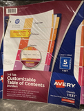 AveryCustomizable Table of Contents Dividers, Heavyweight Paper, 8.5i...