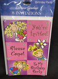 Girls Birthday Party Invitations 8Ct