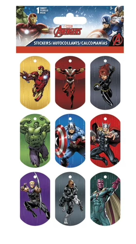Marvel Avengers Action Stickers Tags Holograph SandyLion NEW