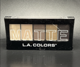 L.A. COLORS 5 Color Matte Eyeshadow Palette, #471  Natural Linen