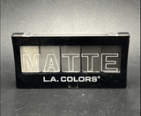 L.A. COLORS 5 Color Matte Eyeshadow Palette, Dark Colors, #475  Black Lace