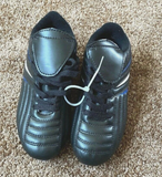 High Five Kids Soccer Cleats, Black/White/Blue Size 13.5