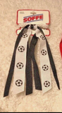 Soffe "Soccer" Ribbon Hair Scrunch Black