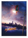 Marvel Ms Marvel on Lightpost Poster Ata-Boy Magnet 2.5" X 3.5"
