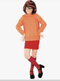 Scooby Doo Velma Dinkley Kids Size Large 12-14 Costume