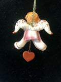 Pink Alyssa Prayer Angel Orn by the Encore Group made by Russ Berrie NEW