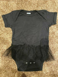 Rabbit Skins - Infant Tutu Baby Rib Bodysuit - 4422 Black 12 mos NEW