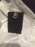 Black Leather Business Card Case NEW