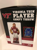 Virginia Tech OFFICIAL Collegiate,  48" x 71" Adult Fleece Comfy Throw NEW