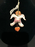Pink Lindsey Prayer Angel Orn by the Encore Group made by Russ Berrie NEW