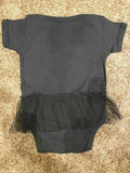 Rabbit Skins - Infant Tutu Baby Rib Bodysuit - 4422 Black 12 mos NEW
