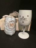 Baby Champagne Cup Blue With Bodysuit Size 3-6 Mos