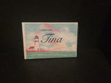 Personalized Notecards "Tina" Lighthouse 1 Pack NEW