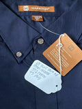 Harriton Men's Easy Blend Pocket Long Sleeve Stain Release Shirt M500 Navy XL