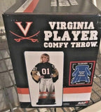 Virginia OFFICIAL Collegiate,  48" x 71" Adult Fleece Comfy Throw  NEW