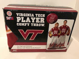 Virginia Tech OFFICIAL Collegiate,  48" x 71" Adult Fleece Comfy Throw NEW