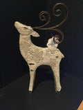 Enesco Snowy Grove 13.4-Inch Reindeer Figurine, Small NEW