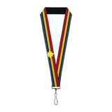 Captain Marvel Star Logo 2019 Movie Lanyard 1” Buckle-Down Products NEW