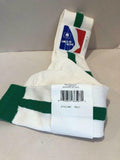 2 Pairs Hole-in-None White/Kelly Green Baseball Socks Sz 7-9 NEW