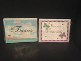 Personalized Notecards "Frances"1 Lighthouse 1  Butterfly (2 Packs) NEW