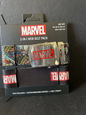 Marvel Avenger Heroes Comic Plus Classic Marvel Belts 2 in 1 Web Belt Pack