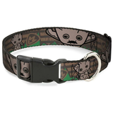 Buckle Down Dog PLASTIC CLIP COLLAR - KAWAII GROOT 2-POSES 1" W L 15"-26" WMC128 Marvel