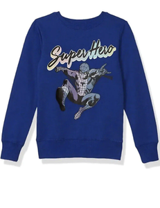 Marvel Girls Spiderman Sweatshirt Royal Size L