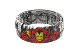 Groove Life Marvel Iron Man Black and White Comic RING Size 10 Silicone