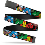 Black Buckle Web Belt - 5-Marvel Characters Black Webbing- WAV002