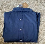 Harriton Men's Easy Blend Pocket Long Sleeve Stain Release Shirt M500 Navy XL