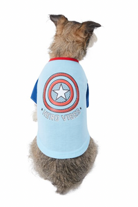 Marvel 's Captain America "Hero Vibes" Dog & Cat T-shirt Size Medium