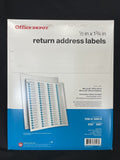 Office Depot White Inkjet/laser Return Address Labels, 1/2 In. X 1 3/4 Inch