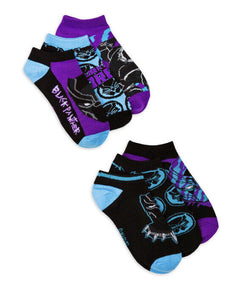 Marvel Black Panther Boys S (4.5-8.5 Shoe Sz) No Show Socks 8 Pairs