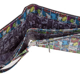 Marvel Comics Men's Multi-Color Classic Character Print Bifold Billfold Wallet