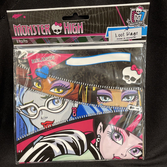 Monster High Party Loot Bags Set of 8 Party Favor treat gift sack